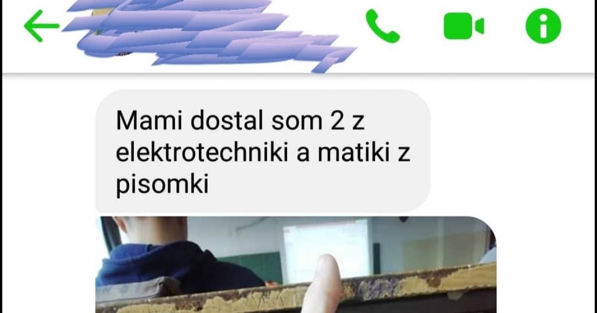 Chválil sa mame, že dostal dobrú známku. Zo slovenčiny to však isto nebolo!