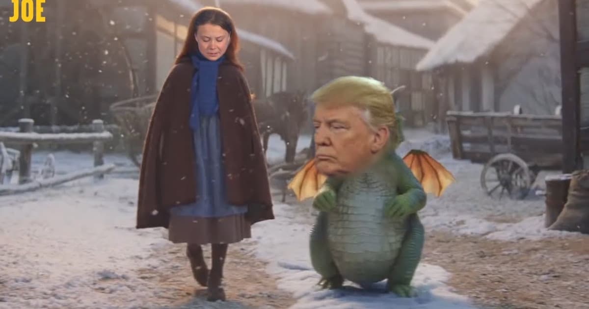 Takto by to vyzeralo, keby v najkrajšej vianočnej reklame tohto roka hrali Donald Trump a Greta Thunberg