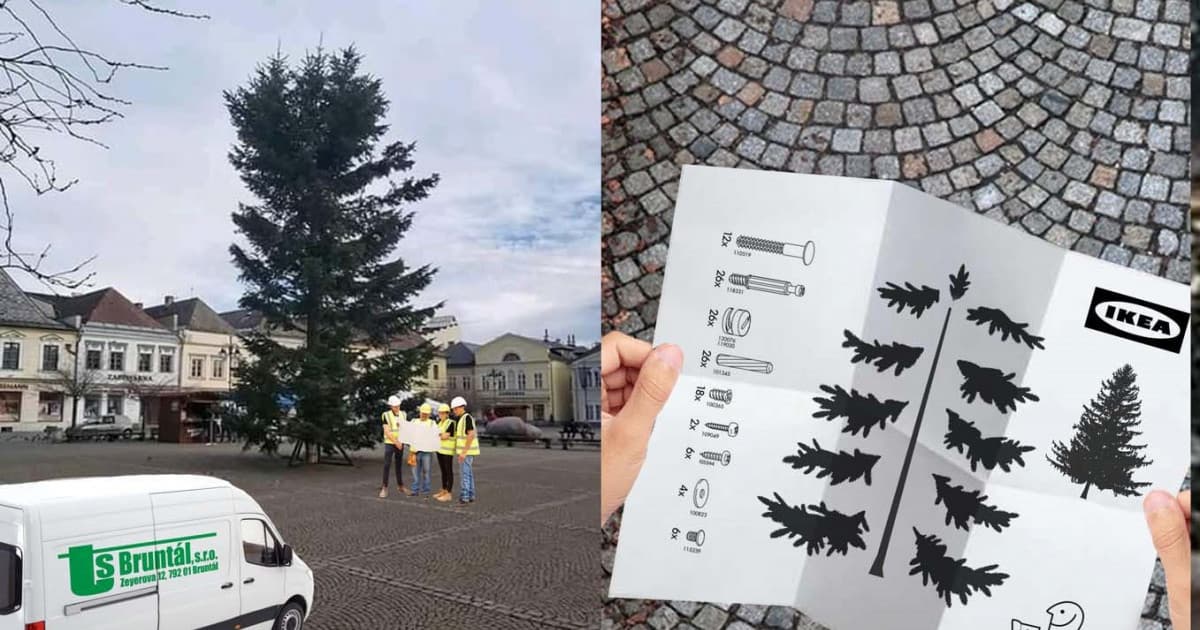 V Česku vraj majú najškaredší vianočný strom. Museli si ho poskladať ako puzzle