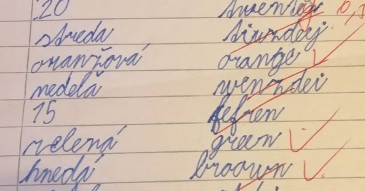 Mama Jarka posiela písomku svojej dcéry z angličtiny