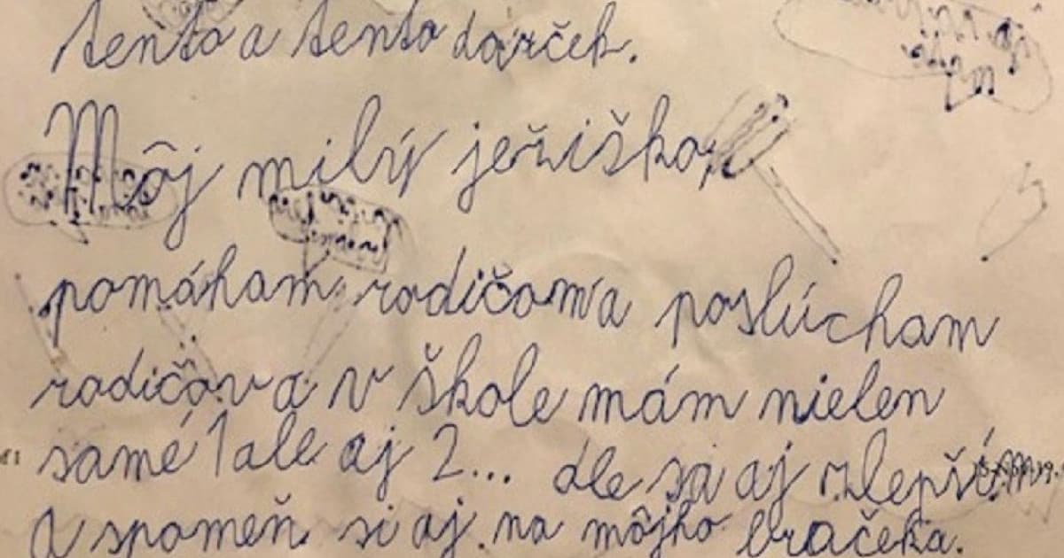 Napísal list Ježiškovi, kde sa ho snaží presvedčiť o svojich kvalitách