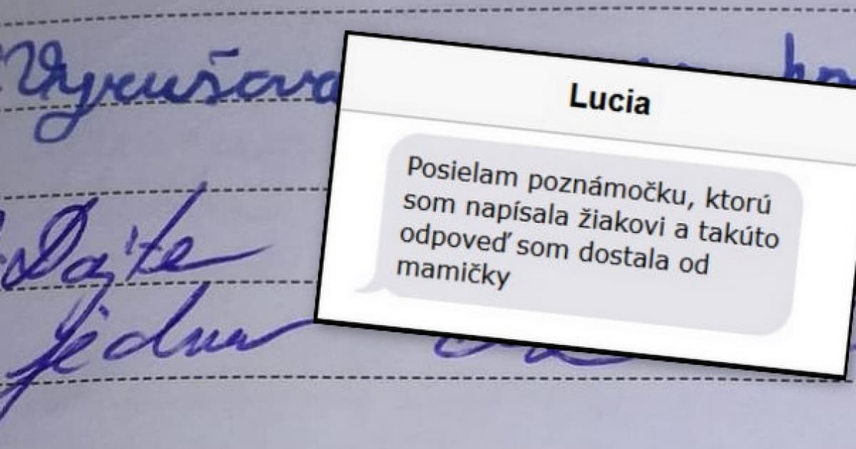 Žiakovi napísala poznámku, jeho mama jej odpísala. Toto nečakala!