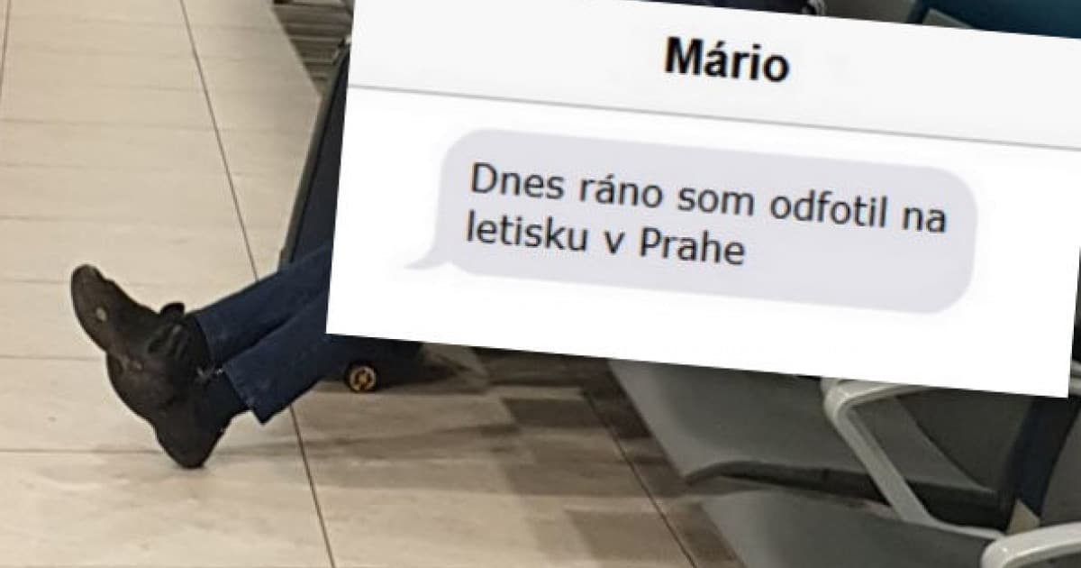 Mário sa dnes na letisku v Prahe naskytol nezvyčajný pohľad