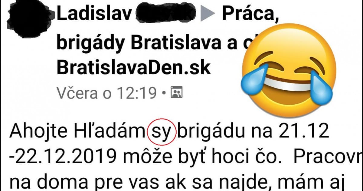Ten pocit, keď to nepochopil, ani po upozornení. Sy? Si!