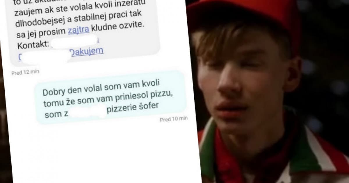 Ľuboš: „Pracujem v pizzerii ako kuriér. Zákazníčka nedvíhala, potom poslala takúto SMS“