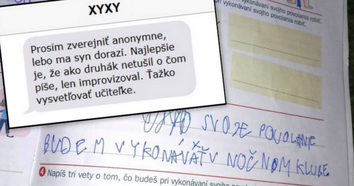 Druhák mal napísať, čím by chcel byť: „V škole hanba na sto rokov“