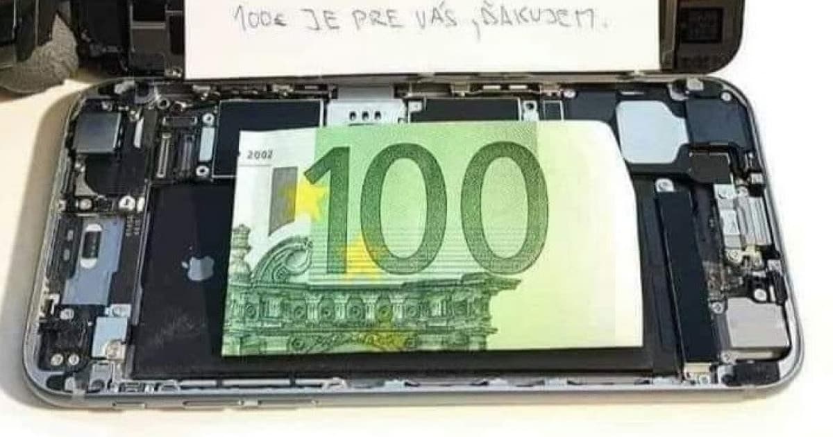 Opravár mobilov si našiel 100 eur a veľkú prosbu od zákazníka. Asi cíti problém!
