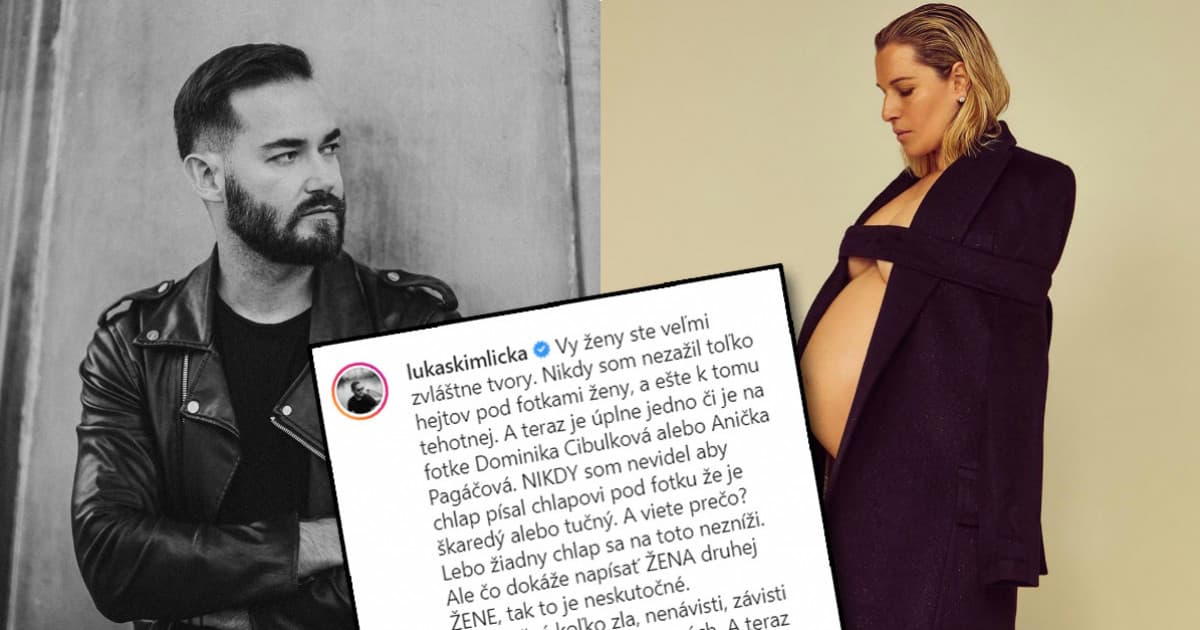Lukáša Kimličku nahnevali reakcie na fotky tehotnej Dominiky Cibulkovej. Ženám napísal odkaz plný ostrej kritiky
