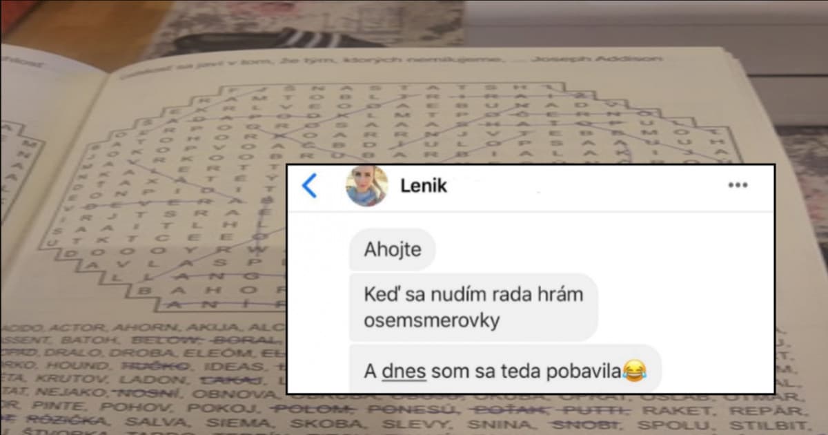 Lenka lúštila osemsmerovku, keď v nej zrazu uvidela nezvyčajné slovo. Čo tam hľadal vulgarizmus?