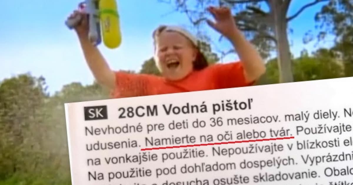 Kúpili synovi novú vodnú pištoľ. Potom si však prečítali slovenský návod