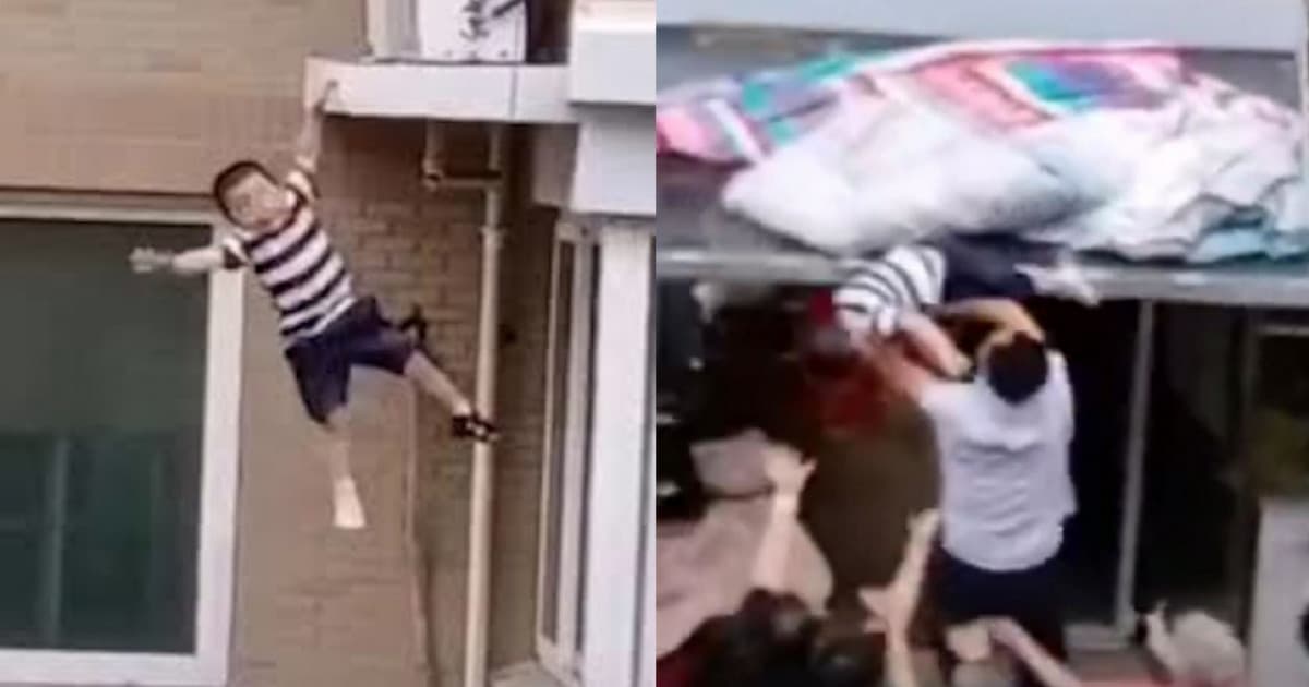 2-ročný chlapec vypadol z bytu na 5. poschodí! Muž, stojaci pri budove, ho chytil do rúk a zachránil mu život