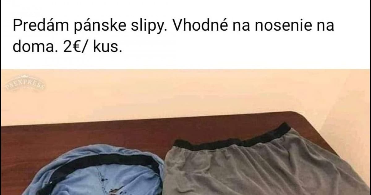 Predáva pánske slipy vhodné na domáce nosenie. Pozri na ne, to musíš mať!
