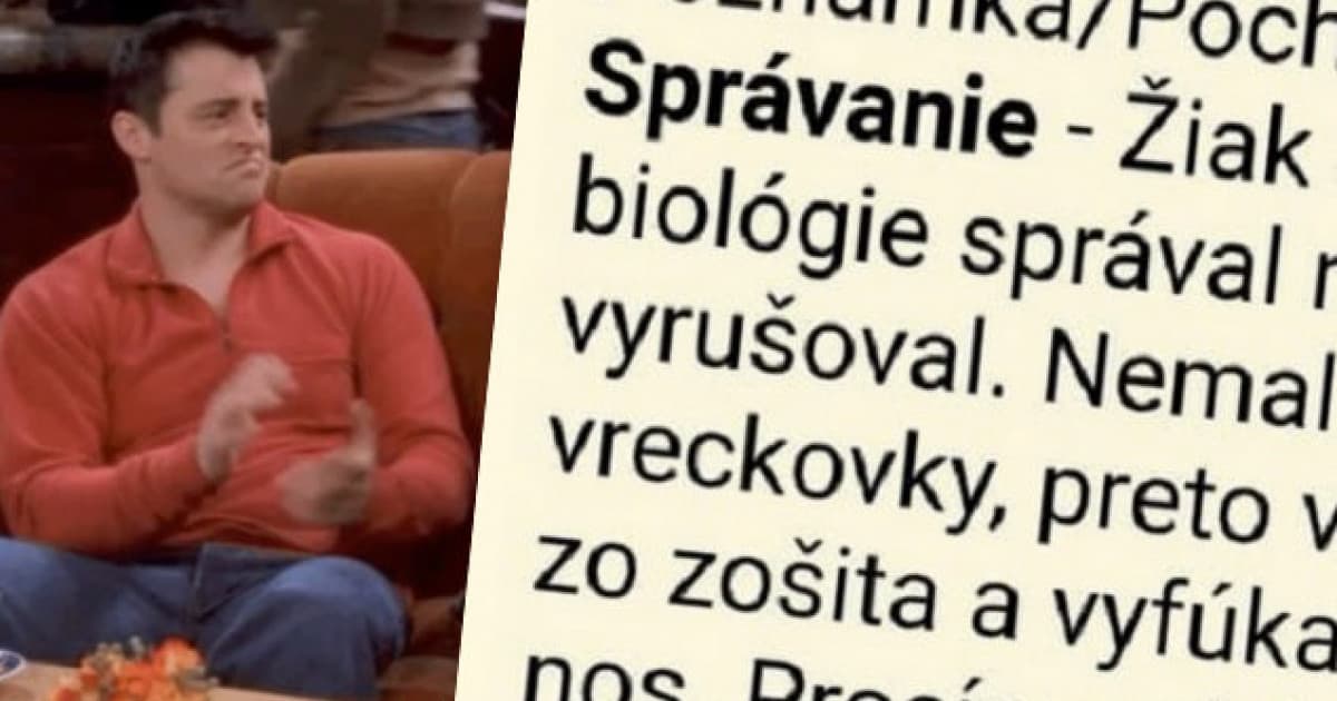 Jej syn nemal v škole vreckovky, vymyslel to inak. Domov tak priniesol poznámku!