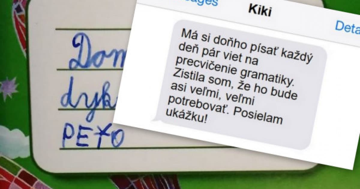 Priniesol zo školy nový zošit na diktáty: „Bude ho veľmi, veľmi potrebovať“!