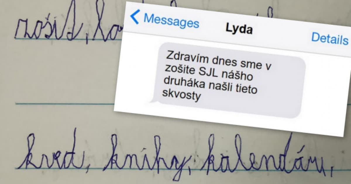 Druhák schovával v zošite slovenčiny veľké skvosty. Mama ich objavila až teraz
