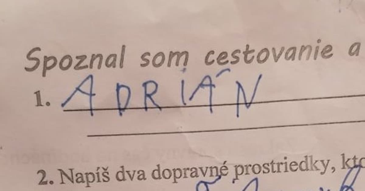 Písomka 7-ročného o cestovaní: „Vitajte, toto je písomka môjho syna“