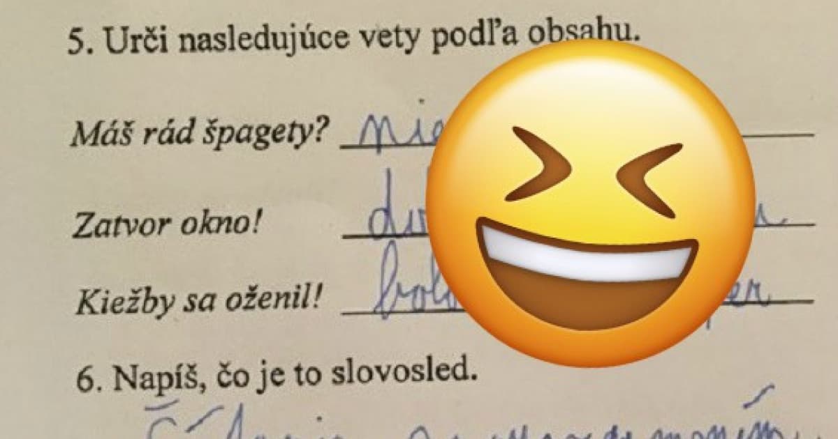 Úlohu pochopil inak ako mal, ale aspoň výborne pobavil!