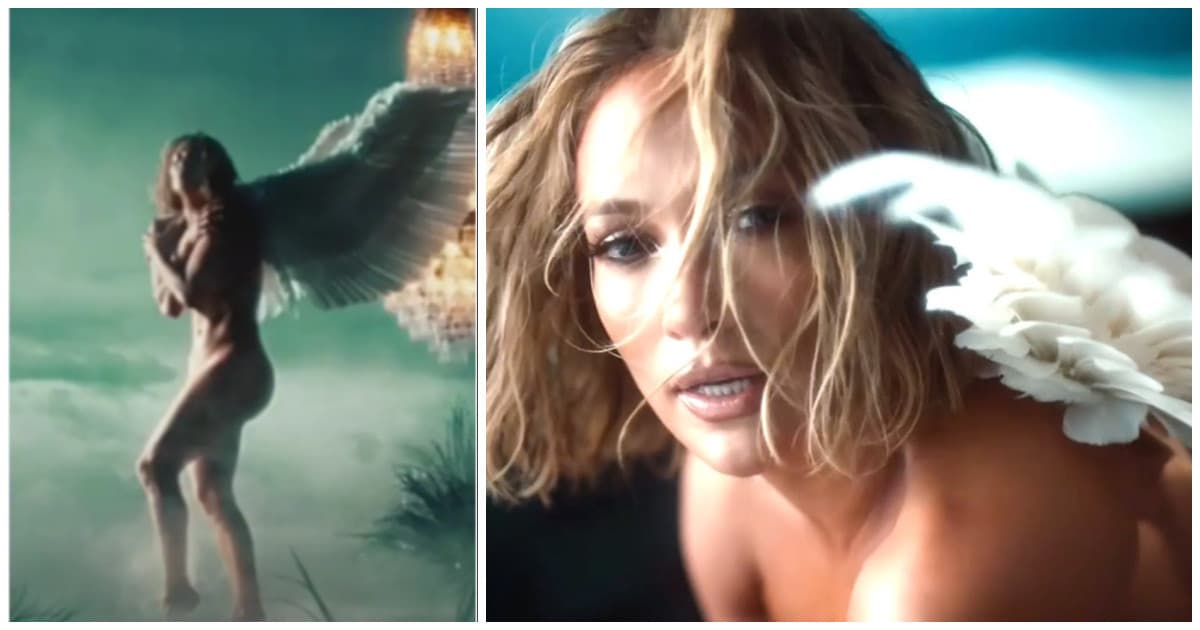 51-ročná Jennifer Lopez sa v novom klipe premenila na nahého anjela a ukázala dokonalé krivky