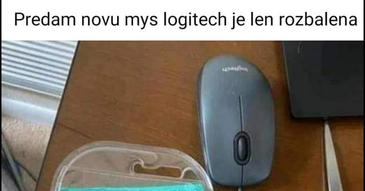 Ponúka na predaj myš. Je len rozbalená, no má to ešte jeden „háčik“