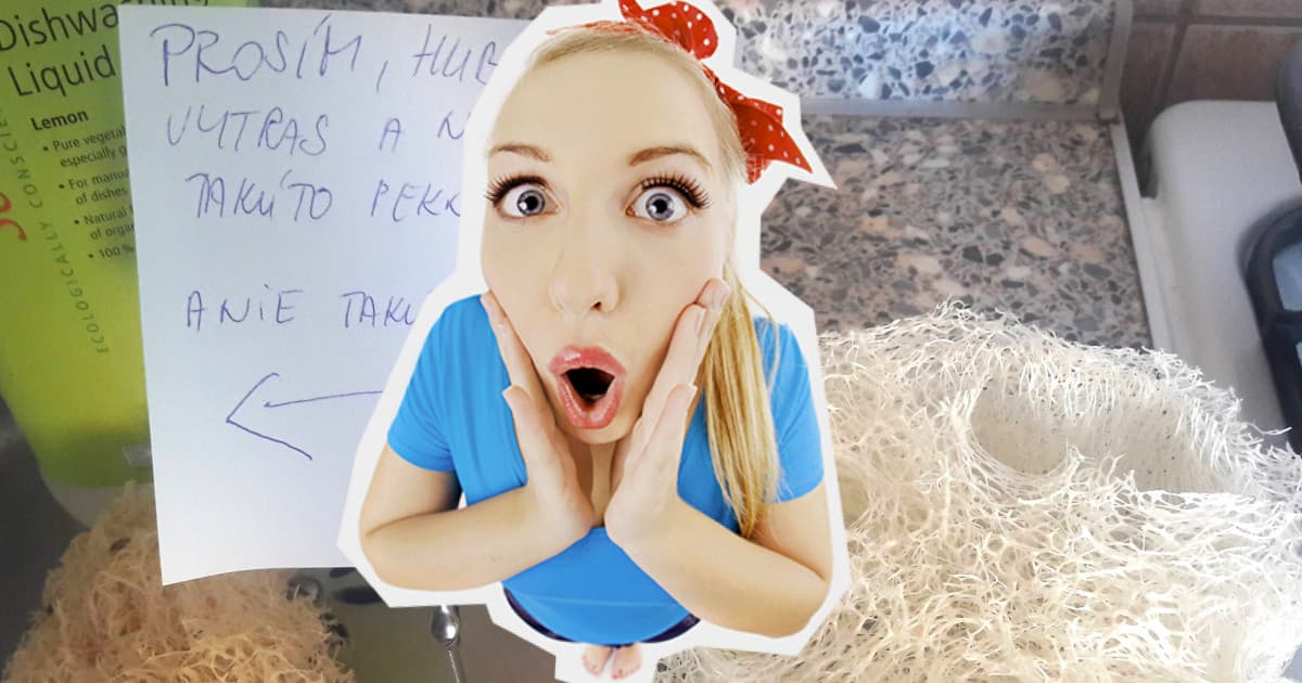 Žena mu nechala odkaz, aby vedel, ako sa má odkladať hubka!