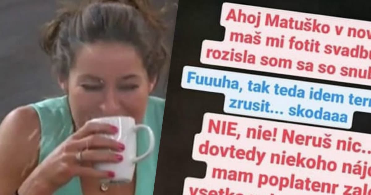 V novembri jej mal fotiť svadbu. Avšak, medzitým sa rozišli. No termín zrušiť nechcela!