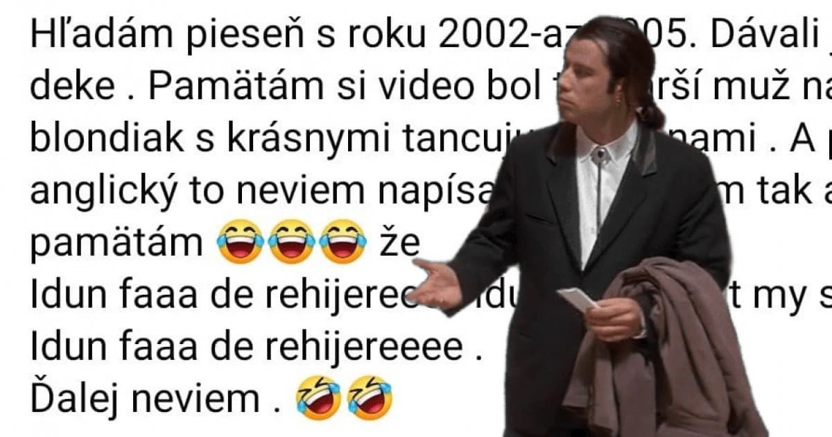 Pomôž tomuto chlapíkovi nájsť pieseň. Pamätá si len klip a refrén!