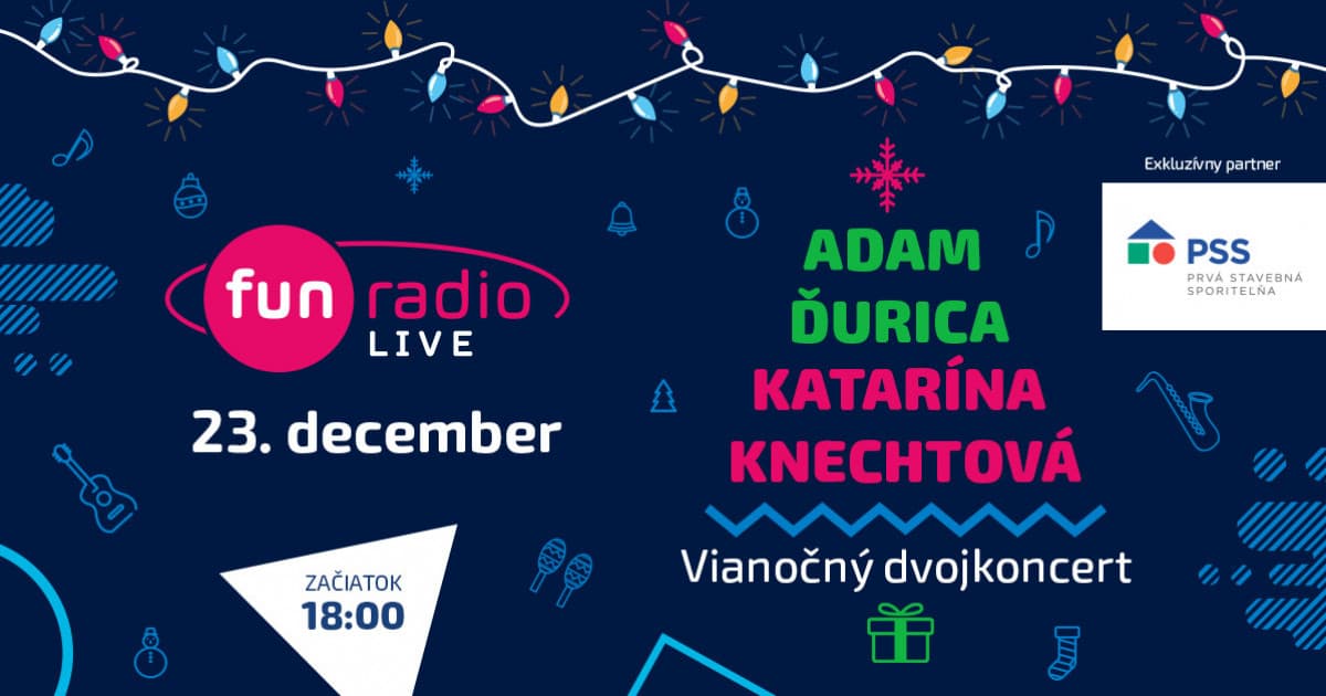 FUN LIVE: Vianočný dvojkoncert Adama Ďuricu a Katky Knechtovej priamo u vás doma