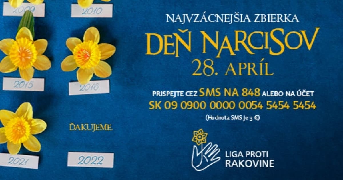 Deň narcisov 2022: Najvzácnejšia zbierka na pomoc onkologickým pacientom opäť v uliciach