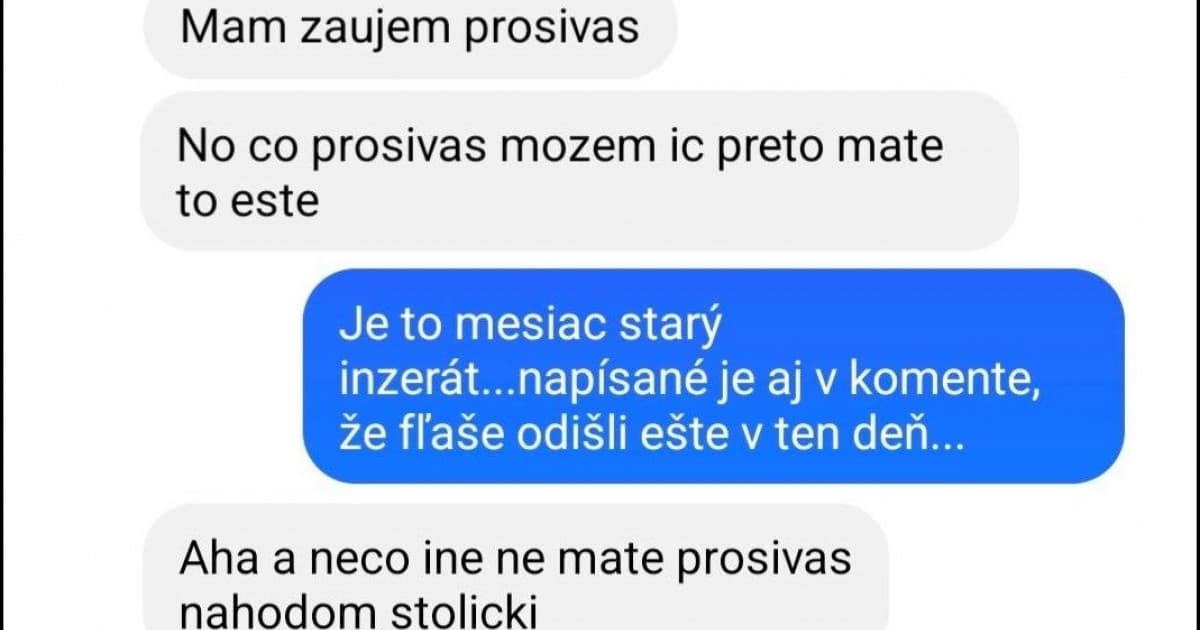 Písal mu na inzerát a vzniklo z toho toto: „Myslím, že to nepochopil dodnes!“